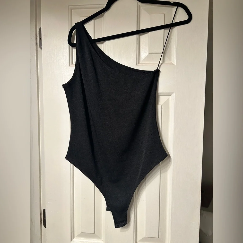 ZARA one shoulder body suit size large color black - Picture 5 of 5